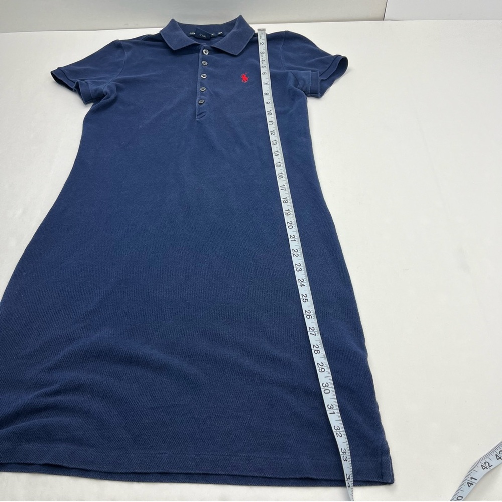 Ralph Lauren Sport Size Small Navy Polo Dress Short Cap Sleeve 100% Cotton *FLAW - Picture 6 of 10